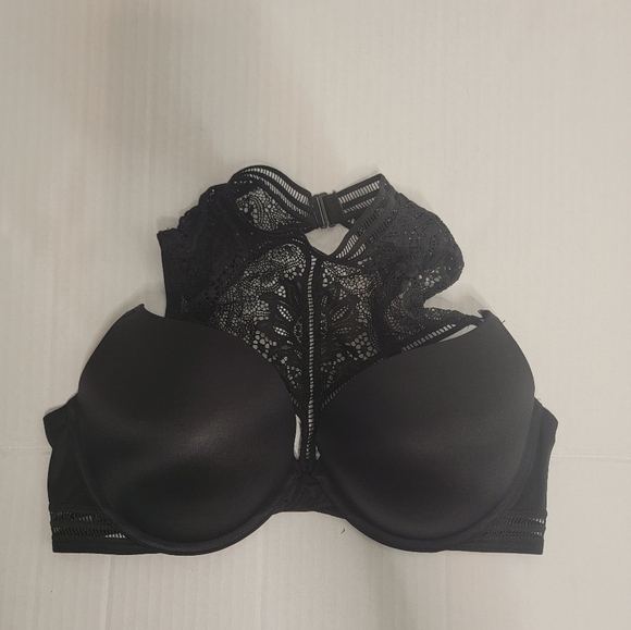 Victoria's Secret Bra 36D Very Sexy Push-Up Bralette Halter Removable Lace Black - Picture 2 of 11
